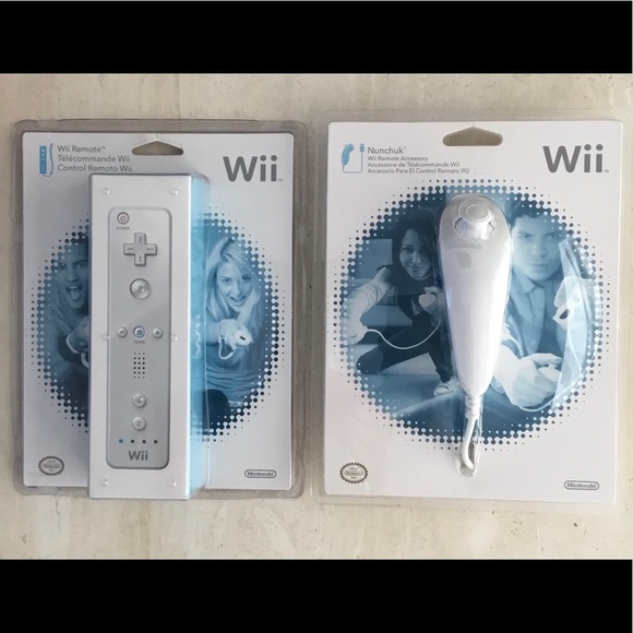 Nintendo Wii Remote Controller & Nunchuk New Official OEM Original Lot of 2 - Picture 1 of 12